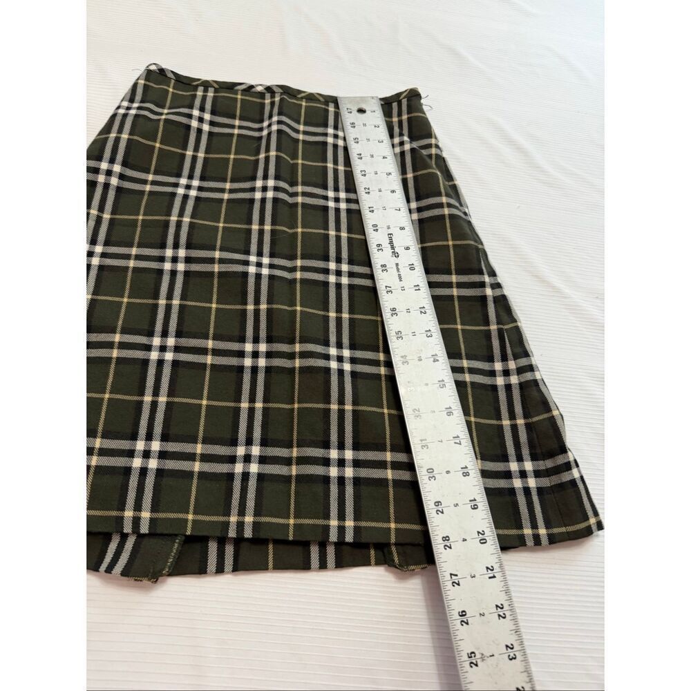 Burberrys Of London Blue Label Green Plaid Skirt Size 36 - Picture 4 of 7